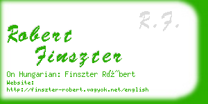 robert finszter business card